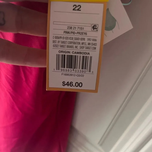 Kona Sol Pink Ruffle One-Shoulder High-Coverage One-Piece Swimsuit Size 22 NWT - Picture 4 of 11